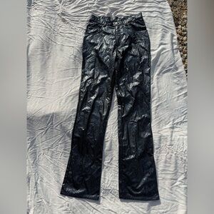 Vintage Rockies Black Faux Snakeskin Jeans, Size 27/5